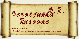 Veroljupka Rusovac vizit kartica